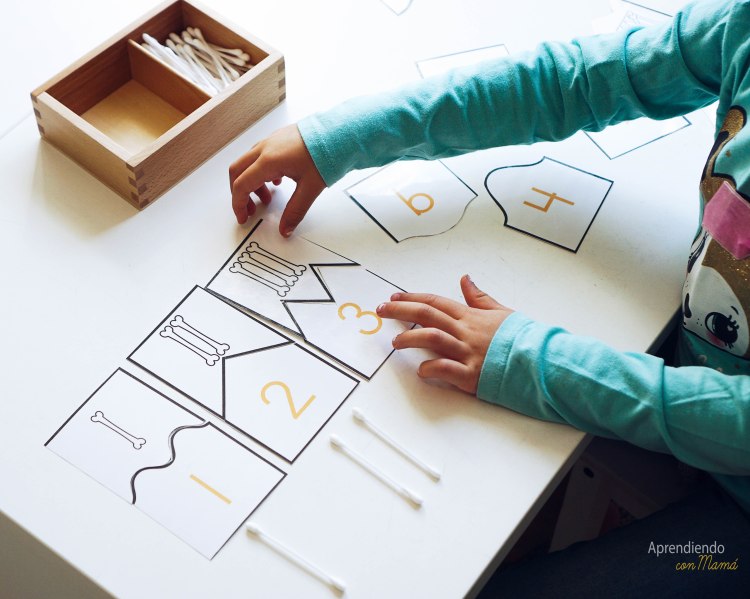 free math skeleton printables Montessori at home.