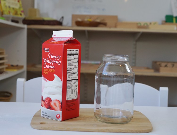 Mantequilla casera natural artesanal con niños