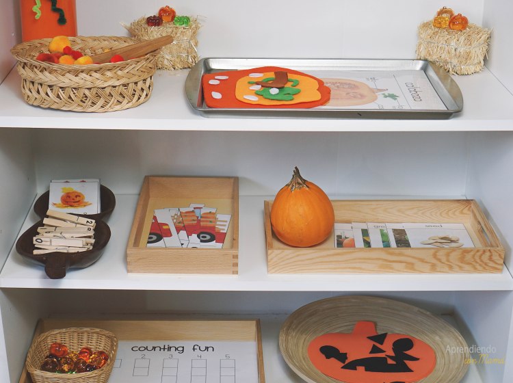 actividades Montessori tema calabazas mes de octubre