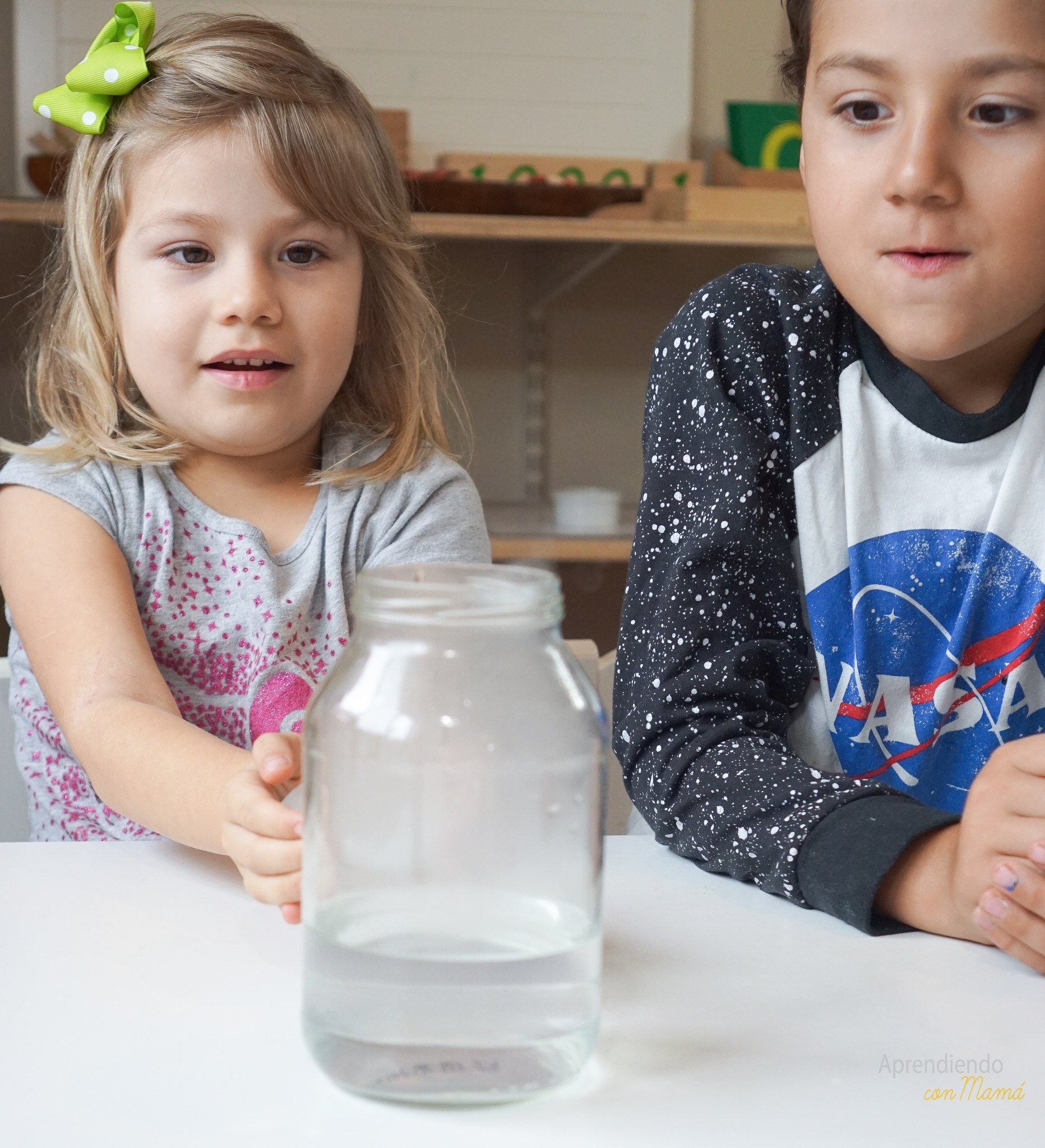 Making a cloud Montessori activities experiment.
