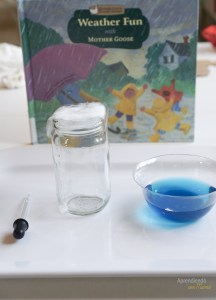 Make it rain. Montessori weather theme activities.